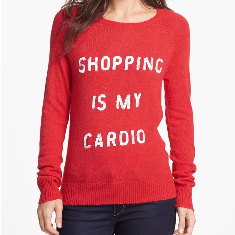 Wildfox Shopping Is My Cardio Sweater